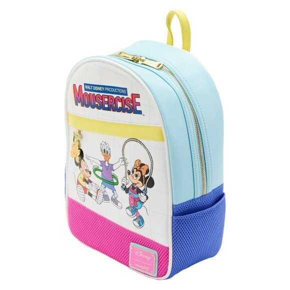 Loungefly Disney Mickey and Minnie Mouse Mousercise Mini Backpack - Picture 2 of 6